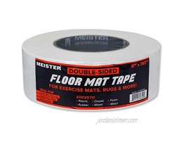 Meister Double-Sided 2 Floor Mat Tape Secures Exercise Mats & Rugs in Place