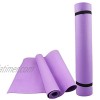 Purple Exercise Yoga Mat | Non Slip High Density Mat | Padding To Avoid Sore Knees During Pilates Stretching & Toning Workouts | Thick Yoga Mat for Seniors Beginners and Athletes | For Men & Women