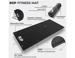 RXPFIT Fitness Mat | Thick Cushioning Roll-Up Home Gym & Travel Exercise Mat