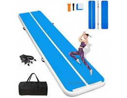 SUJAN 13ft,16ft,20ft,23ft,26ft Inflatable Air Gymnastics Mat Training Mats 4,8 inches Thickness Gymnastics Tracks for Home Use,Training,Cheerleading,Yoga,Water with Pump