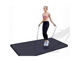 UniComfort Anti-Fatigue 100% PU Fitness Mat Skipping Jump Rope Exercise Mat Smooth Surface Black 26x48x0.625