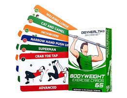 DigyHealth Bodyweight Exercise Cards – Home Gym Cards with 8 Guided Workout Routines – Durable and Waterproof Workout Training Cards – 60 Exercise Cards Full Body Training for Home and Gym