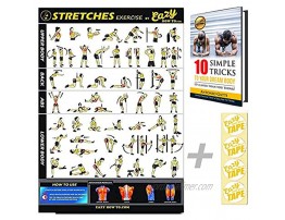 Eazy How To Stretch Banner Poster Exercise Workout Big 28 X 20 Increase Flexibility Loosen Muscle Prevent Injury Home Gym Chart