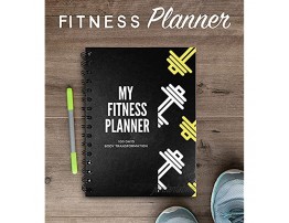 Fitness Planner & Workout Journal for Men & Women 6x8 Inch Ingeniously Designed Fitness Log Book Workout Notebook with Workout Tracker Workout Calendar Monthly Review with Fitness Time Tracker