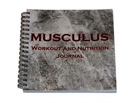 Musculus The Workout and Nutrition Journal Fitness Journal Workout Log Fitness Planner Daily Planner 6 X 6 Laminated Cover