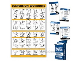 Palace Learning 2 Pack: Suspension Workouts Laminated Poster + Dumbbell Exercise Playing Cards