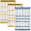 Palace Learning 3 Pack Suspension Workout Posters Volume 1 & 2 + Dumbbell Exercises Poster Set Set of 3 Workout Charts