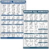 QuickFit 2 Pack Dumbbell Workouts and Medicine Ball Exercise Posters Set of 2 Laminated Charts Dumbbell and Medicine Ball Exercise Routine