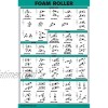 QuickFit Foam Roller Exercise Poster Stretching and Workout Routine for Foam Roller