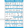 QuickFit Stretching Workout Exercise Poster Double Sided Laminated 18 x 27
