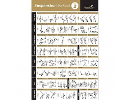 Suspension Exercise Poster VOL. 2 for TRX Woss and Ritfit Trainer Straps Build Muscle Tone & Tighten Home Gym Bodyweight Resistance Workout Routine Total Body Fitness Guide