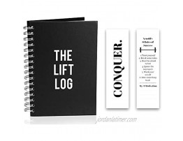 The Lift Log Workout Journal with Bookmark – 6 Month Daily Fitness Journal Track Lifts Cardio Goals Body Weight and More – Fitness Planner Workout Log Book with Metal Spiral Bound Hardcover