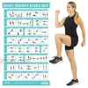 Vive Body Weight Workout Poster Bodyweight Exercises For Home Gym Laminated Hitt Chart For Abs Glute Core Legs Arms Back No Equipment Needed Large Cardio Board For Women Men Inspiration