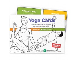 WorkoutLabs Yoga Cards I & II – Complete Set: Professional Study Class Sequencing & Practice Guide · Plastic Sanskrit Yoga Flash Cards Yoga Deck for Women and Men