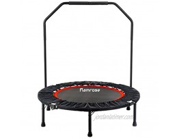 FLAMROSE 40 Fitness Trampolines Foldable Exercise Rebounder Trampoline Home Cardio Fitness for Adults Indoor Garden Workout