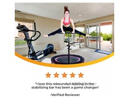 LEAPS & REBOUNDS: Adjustable Stabilizer Bar Fits All L&R Fitness Trampolines Grippable & Cushy Foam Handles Easy Assembly Slips Over Existing Legs Trampoline Sold Separately