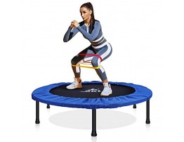 SKL Foldable Fitness Trampoline Mini Trampoline with Safety & Anti-Skid Pads Stable Exercise Rebounder for Men Women Kids Indoor Outdoor Workout Max Load 330lbs