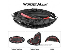 Wonder Maxi Mini Fitness Trampoline Rebounder Trampoline with Handrail and Safety Pad for Kids Adults Indoor Outdoor Workout Cardio Exercise