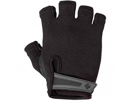 Harbinger Power Non-Wristwrap Weightlifting Gloves with StretchBack Mesh and Leather Palm Pair
