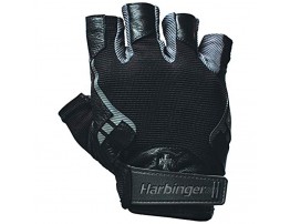 Harbinger Pro Non-Wristwrap Weightlifting Gloves with Vented Cushioned Leather Palm Pair