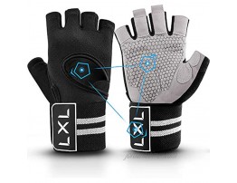 [Latest 2021] Workout Gloves Weight Lifting Gym Gloves with Wrist Wrap Support for Men Women Full Palm Protection for Weightlifting Training Fitness Exercise Hanging Pull ups