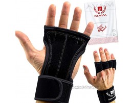Mava Sports Leather Padding Gloves Cross Training Gloves with Wrist Support for WODs,Gym Workout,Weightlifting & Fitness-Leather Padding No Calluses-Suits Men & Women-Weight Lifting