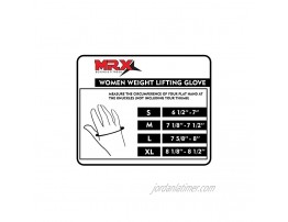 MRX BOXING & FITNESS Weight Lifting Exercise Grip Gloves for Women Great for Workouts Weight Training and More Pro Series