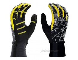 Nathan Reflective Gloves for Running Outdoors Hiking and More. Warm Lightweight Stretch Material. with Pocket and TruTouch for Texting.