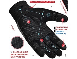 RDX Weight Lifting Full Finger Gym Gloves Touchscreen Breathable Anti Slip Gel Padded