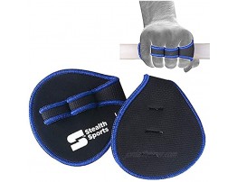 Stealth Sports Weight Lifting Grip Pads for Pullup Bar – Premium Neoprene Grip Pads with Flexible Rubber Palm – Non Slip Comfortable 3 Finger Loop – Protects from Calluses and Tears–One Size Fits All