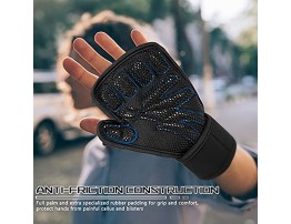 Ventilated Workout Gym Gloves with Wrist Wraps and Full Palm Silicone Padding for Strong Grip& No Calluses Suits Men & Women for Weight Lifting Fitness and Other Sports