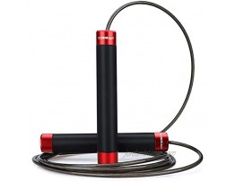 COERKALY Jump Rope for Fitness Tangle-Free with Ball Bearing Jump Rope Workout Adjustable Speed Skipping Rope with 2 Cables for Women Men Steel&Silicone Handle Jumping Rope