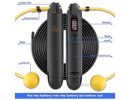 Cordless Jump Rope Weighted Ropeless Jump Ropes for Fitness Adjustable Skipping Rope with Counter Tangle Free Jumping Rope for Workout Crossfit Gym Bod Ropes Beachbody for Women Men Kids NEIQII