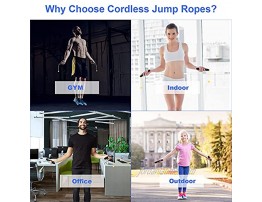 Cordless Jump Rope Weighted Ropeless Jump Ropes for Fitness Adjustable Skipping Rope with Counter Tangle Free Jumping Rope for Workout Crossfit Gym Bod Ropes Beachbody for Women Men Kids NEIQII