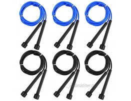 Elcoho 6 Pack Colorful Outdoor Jump Ropes Jump Rope Set Adjustable Skipping Rope Outdoor Jump Ropes for Keeping Fit Training Workout