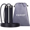 Fairsh Jump Rope Professional Speed Jump Ropes with 360 Degree Spin Adjustable Tangle-Free Ropes Silicone Grips for Crossfit Gym & Home Fitness Workouts & More Fitness for Adult Men & Women