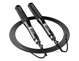 feebo High Speed Jump Rope with Double Ball Bearing Adjustable Tangle-Free Jumping Rope with 2 Speed Rope & Aluminum Non-Slip Grip Weighted Skipping Rope for Double Unders,Boxing MMA Fitness