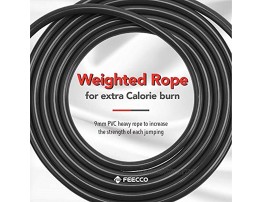 FEECCO Weighted Jump Rope 1 lb Heavy Jump Rope for Men and Women with Adjustable PVC Rope for Boxing Fitness Crossfit Workout
