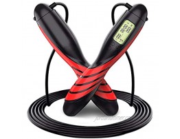Lustar Jump Rope for Fitness Adjustable 1lb Weighted Jump Rope Rush Athletics Calorie Counting Ropeless Jumping Rope Double Dutch Speed Skipping Rope Workout for Kids Adult Women Men Exercise