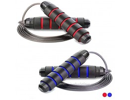 Redify 2 Pack Adjustable Jump Rope for Boxing MMA Crossfit Training Fitness Jump Rope for Men Women and Kids Speed Jumping Rope for Workout Exercise with Carrying Bag