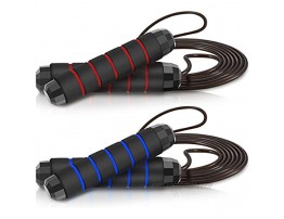 SEGORTS Jump Rope,Skipping Rope,2 Pack,Tangle-Free Rapid Speed Jumping Rope with Ball Bearings for Women Men and Kids Adjustable Steel Skipping Rope for Gym Fitness Home Exercise