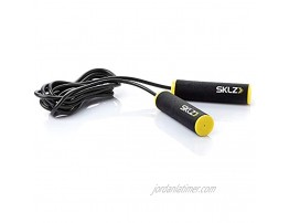 SKLZ Adjustable Jump Rope with Padded Grips  Black Yellow