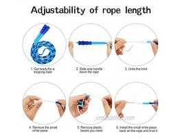 TAGVO Soft Beaded Jump Rope2 Pack Non-Slip Handle with Free Segmented Jump Cord,Wear-Resistant Adjustable Skipping Rope Fit for Men Women and Kids Keeping Fit,Indoor and Outdoor Sports-9 Ft