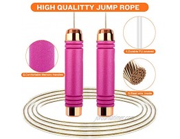 Zocy 2 Pack Jump Rope for Workout and Fitness Comfortable Foam Handle Jumping ropes with Wire Rope Perfect Adjustable Rope