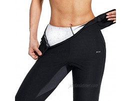 BVVU Sauna Pants for Women Sweat High Waist Waist Trainer Leggings with Pocket.