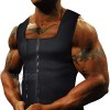 Goldenstarsport Workout Sweat Vest for Men Waist Trainer Vest for Enhanced Neoprene Sauna Vest for Men Effect Unique Double Zipper System Body Shaper for Men S-4XL