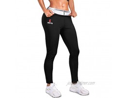 KUMAYES Sauna Leggings for Women Sweat Pants Compression High Waist Slimming Hot Thermo Workout Training Capri Body Shaper