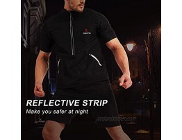 KUMAYES Sauna Suit Sweat Jacket for Men Waist Trainer Jacket Gym Workout Sauna Shirts Sweat Suits Body Shaper Zipper Tank Tops