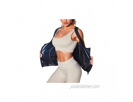 LAZAWG Sauna Vest for Women Sweat Tank Top Suit Waist Trainer Body Shaper Workout Zipper Jacket Sports Gym