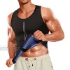 LAZAWG Sweat Vest for Men Sauna Waist Trainer Men's Slimming Body Shaper Workout Tank Top Zipper Jacket Suit Trimmer Sports